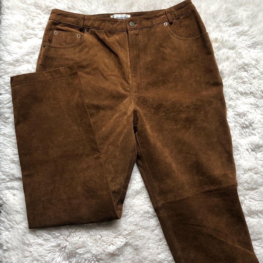 90s Vintage Genuine Leather Pants High Waisted